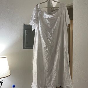 Off Shoulder White Maxi Dress